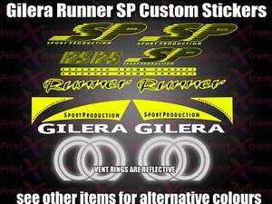 Gilera Runner SP CUSTOM Aufkleber Aufkleber Set FX FXR 125 172 180 183 ZITRONENGELB - Bild 1 von 9