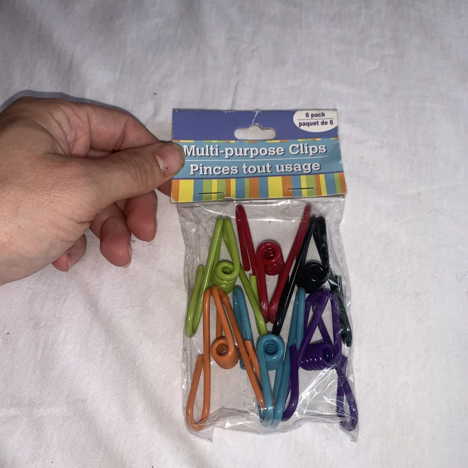 Pack de 6 clips de bolsa de sellado de almacenamiento de alimentos para el hogar Foto 1 de 2