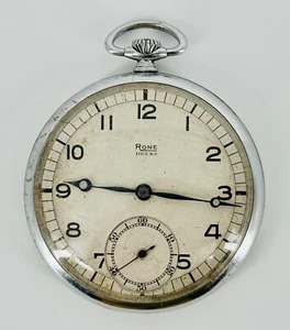Antico Orologio Da Tasca Svizzero Rone 15 Jewel - Cassa Dennison - Funzionante - Foto 1 di 14