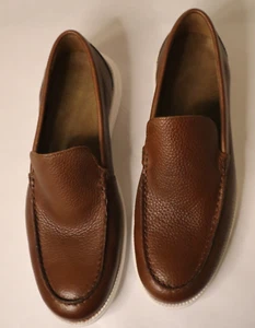 Stafford Men's Albert Ortholite Loafers Size 11 Leather Cognac New without box - Picture 1 of 14