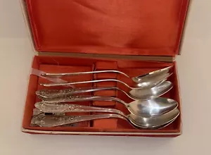 Vintage 1967 Soviet Russian set 6 Table spoons Silver 875 USSR 456 Gram In Box - Picture 1 of 12