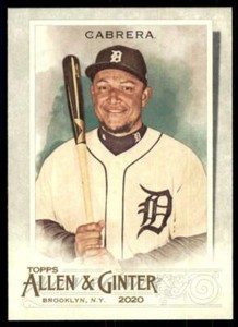 2020 Topps Allen and Ginter Base #38 Miguel Cabrera - Detroit Tigers