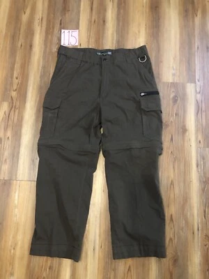 Pantalones/pantalones cortos de trabajo BC Clothing convertibles 2 en 1 utilitarios de carga para hombre L 30 verdes Foto 1 de 4