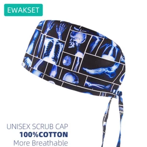 US Unisex surgical cap x ray printed hospital operating room medical scrub hat - Picture 1 of 5
