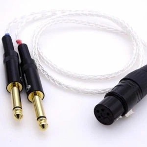 4-pin xlr female balanced to Dual 1/4 6.35mm TRS Audio balanced headphone cable - Picture 1 of 5