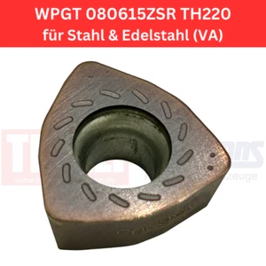 10 x WPGT 080615ZSR TH220 Fräs-Wendeplatten für Edelstahl - Picture 1 of 1