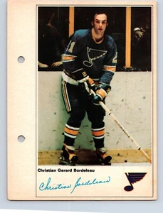 VINTAGE HOCKEY PHOTO 1970 SUN LIFE ACTION PLAYERS ST-LOUIS CHRISTIAN BORDELEAU - Imagen 1 de 2