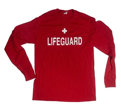 Lifeguard T-shirt, MEN'S MEDIUM, 50 % POLYESTER/50% COTTON, LONG SLEEVES,NEW/TAG - Image 1 of 2