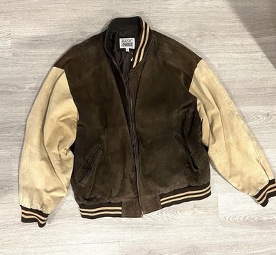 Chaqueta universitaria de cuero vintage para hombre ediciones básicas Foto 1 de 4