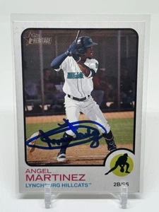 2022 Topps Heritage Minors #24 Angel Martinez Cleveland Guardians SIGNED Rare! - Picture 1 of 2
