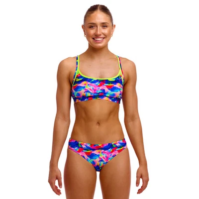 Funkita Women's Wet Wave ECO Sports Bikini Two Piece Swimwear,  Ladies Two Piece - Bild 1 von 4