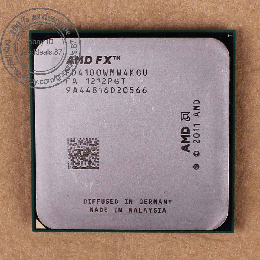 AMD FX-Series FX-4100 - 3.6 GHz (FD4100WMW4KGU) Sockel AM3 CPU Prozessor FX-4100 - Bild 1 von 1