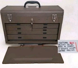 Craftsman Machinist Tool Box Made by Kennedy 7 Drawer W/ Liners Vintage 1983 Old - Picture 1 of 24