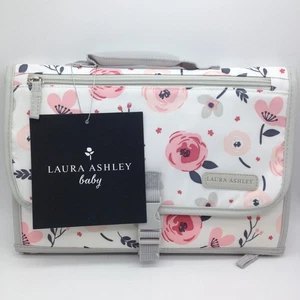 Cambiador Laura Ashley Baby Deluxe blanco suave rosa y gris ~ diseño floral - Imagen 1 de 5