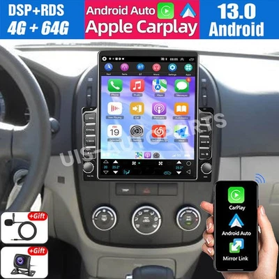 4+64 GB para Kia Spectra 2007-2009 Android 13 Apple CarPlay coche estéreo radio GPS Foto 1 de 4