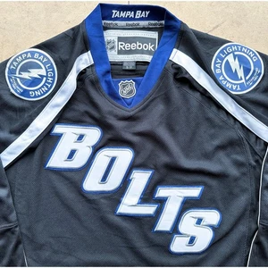 Tampa Bay Lightning 2014-17 Rbk Premier BOLTS 3rd jersey S black Alt NHL hockey - Picture 1 of 11