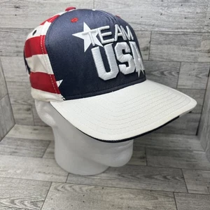 United States Olympic Team Snapback Hat Cap American Flag Team Apparel Sports - Picture 1 of 20