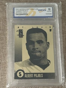 2003 Albert Pujols The Merrick Mint 23kt Gold Signature Series Graded 10 Gem HOF - Picture 1 of 10