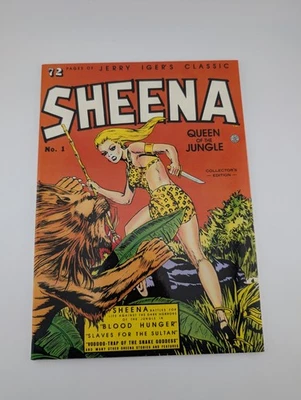 Jerry Iger's Classic Sheena Queen of the Jungle #1 novela gráfica 1985 casi nueva Foto 1 de 4
