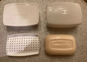 Chanel (CC) no 19 soap (sealed) dish strainer lid silver logo RARE vintage vgc - Picture 1 of 9