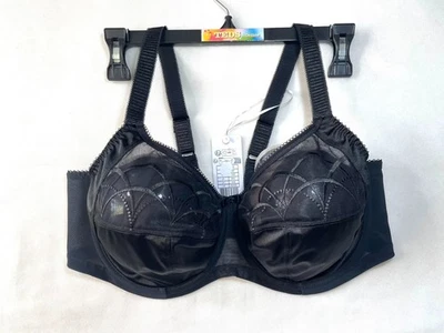 NWT Elomi Women's 40DDD Cate Full Figure Underwire Lace Cup Bra EL4030 Black - Image 1 of 4