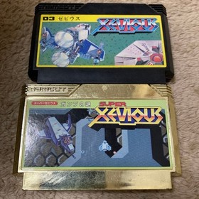 Nintendo Famicom Xevious & Super Xevious GAMP no Nazo 2 Game set FC Japan
