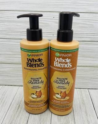 Garnier Whole Blends Remedy Honey Treasures Shampoo & Conditioner 12 oz - Image 1 of 4