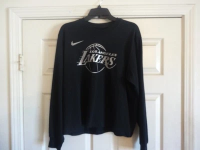 Nike Womens Los Angeles Lakers Black Courtside  Size Medium Long Sleeve Tee NWOT - Image 1 of 4