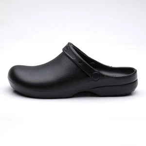 Chef Shoes Women Men Cook Clogs Safety Antislip Kitchen Shoes Sandals Black - Picture 1 of 23