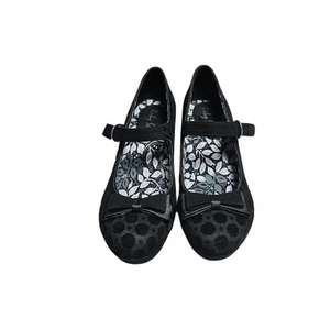 Ruby Shoo Black Block Heel Polka Dot Retro Vintage Mary Jane US 7 EU 28 UK 5 - Picture 1 of 4