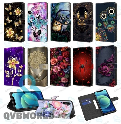 Patterned Wallet Flip Leather Cover Case For Samsung A05 A05S A15 A25 A35 A55 5G - Image 1 of 4