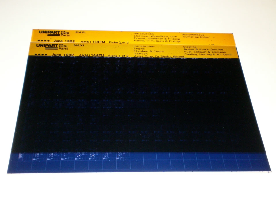 Microfiche Catalogo Ricambi Austin Rover Maxi Stand 06/1982 - Immagine 1 di 1