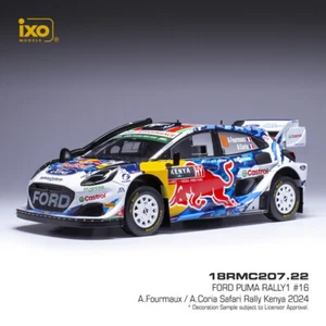 Ford PUMA Rally1 #16 Safari Rally Kenya 2024 Fourmaux / Coria au 1/18 IXO RMC207 - Imagen 1 de 2