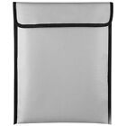 Silicone Fiberglass Cloth File Pouch Fireproof Silver Color Waterproof