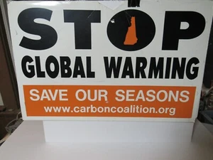 POLITICS POSTER (2012) "STOP GLOBAL WARMING" Carbon Coalition Org - Picture 1 of 1
