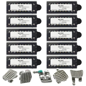 10 Kit Orthodontic Brackets Mini Roth 0.022 Metal Twin Braces Ortodoncia 345HK - Picture 1 of 14
