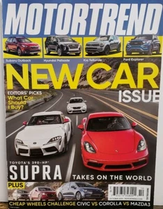 Motor Trend Oct 2019 New Car Issue Supra Subaru Outback Civic FREE SHIPPING CB - Picture 1 of 1