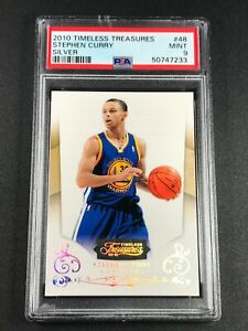 STEPHEN CURRY 2010 PANINI TIMELESS TREASURES #48 SILVER 2ND YEAR /25 PSA 9 NBA