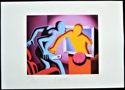 MARK KOSTABI " Basket ball " Limitierte Lithografie 34/50, handsigniert 50x70 cm - Bild 1 von 4