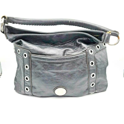 Cartera para mujer Dana Buchman negra bolsillo exterior 4 bolsillos interiores correa única leer Foto 1 de 4