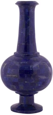 Florero decoración trabajo aleatorio superposición piedra lapislázuli mármol flor soporte mejor regalo Foto 1 de 4