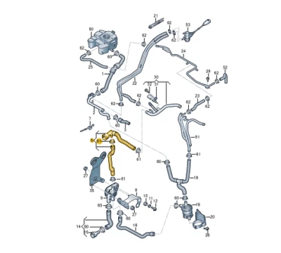全新 大众 TIGUAN AD1 冷却软管管 5QF122101AH 5QF-122-101-AH — 第 1/4 张图片