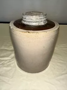 Rare Antique Macomb Pottery Stoneware Canning Crock/Jar with Zinc Lid ~ NICE! - Picture 1 of 13