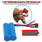 7.4V Lipo Battery 1500mAh Rechargeable Universal for WLtoys 4WD RC Cars Replace