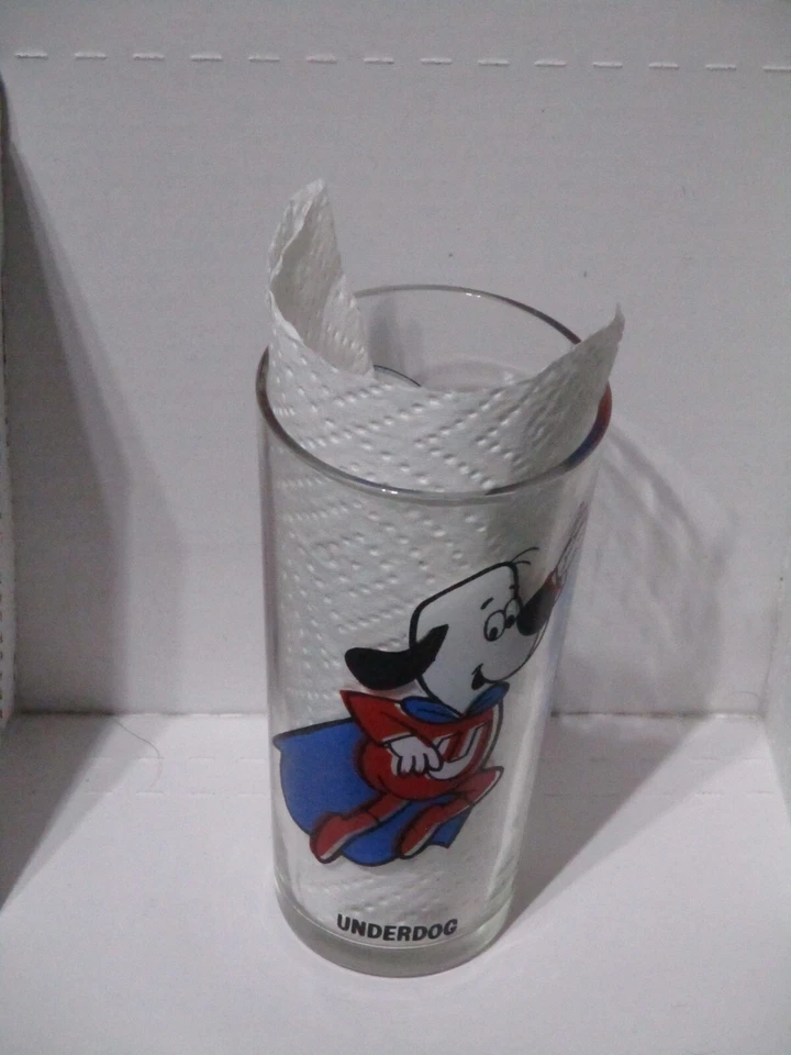 Vidrio de personaje de Pepsi vintage años 70 UNDERDOG (Harvey Comics) nuevo de colección Foto 1 de 1
