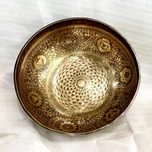 Special 16"Flower of life engraved singing bowl-Fancy design- Good sound quality - Picture 1 of 5