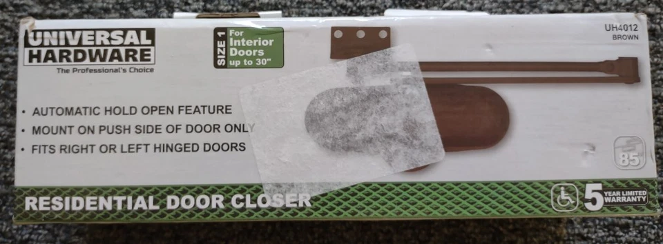 Universal Hardware UH4012 Brown Residential Door Closer