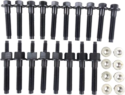 GAEAAUTO Exhaust Manifold Bolts Studs Nuts Hardware Set Fit for 2009-2020 Dodge Ram 1500