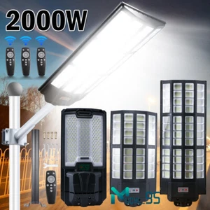 Farola Solar Exterior Alto Brillo Anochecer a Amanecer Lampara LED Control Remot - Picture 1 of 162