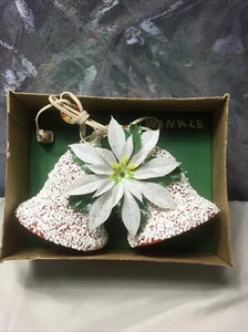 Vintage Acla elektrifizierte rote Glocken Weihnachtsbeleuchtung mit Box funktioniert #142 - Bild 1 von 9